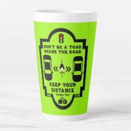 Caneca De Café Latte Sensibilização para a segurança rodoviária