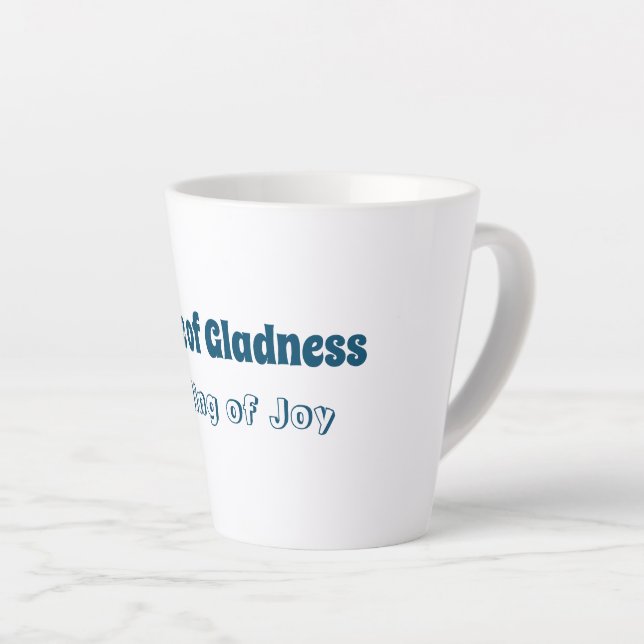 Caneca De Café Latte Sentido de alegria, sentimento de alegria (Ângulo direito)