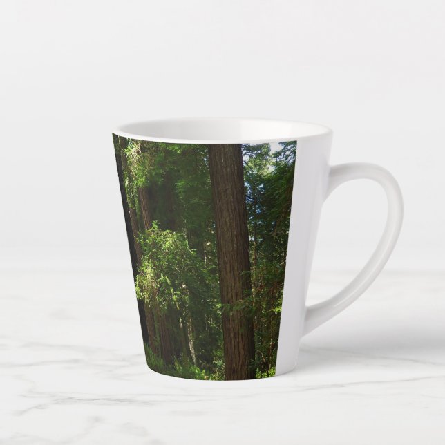 Caneca De Café Latte Sequoias e Fernos no Parque Nacional de Redwood (Direita)