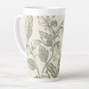 Caneca De Café Latte Serene Sage Green Rustic Vine Charm Cottagecore