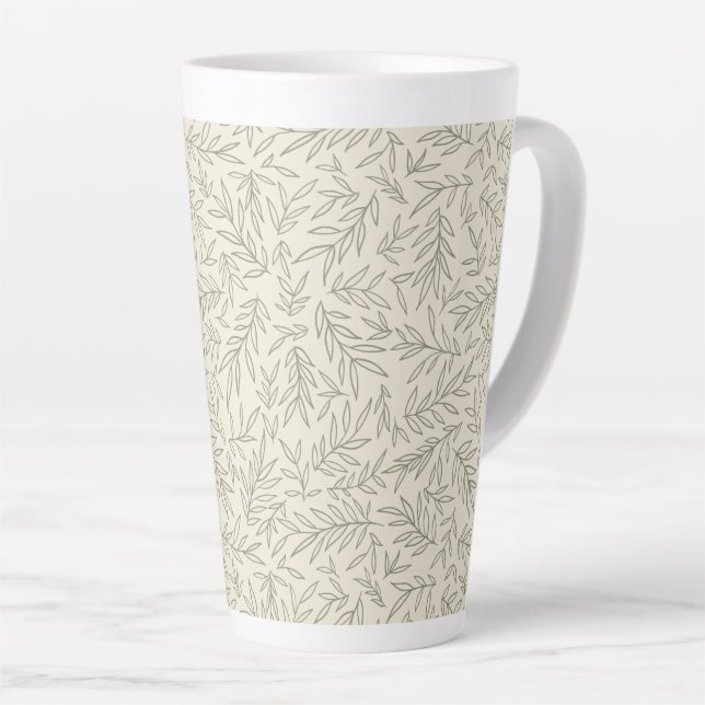 Caneca De Café Latte Serene Sage Green | Suspiro Gentil de Whisper Mini (Ângulo direito)