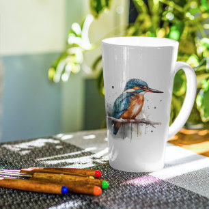 Caneca De Café Latte Serenidade do Martim-pescador