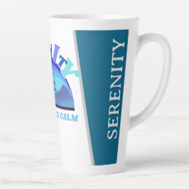 Caneca De Café Latte Serenidade: uma paz interior
