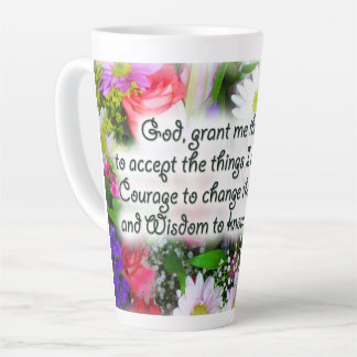 Caneca De Café Latte Serenity Prayer em Buquê