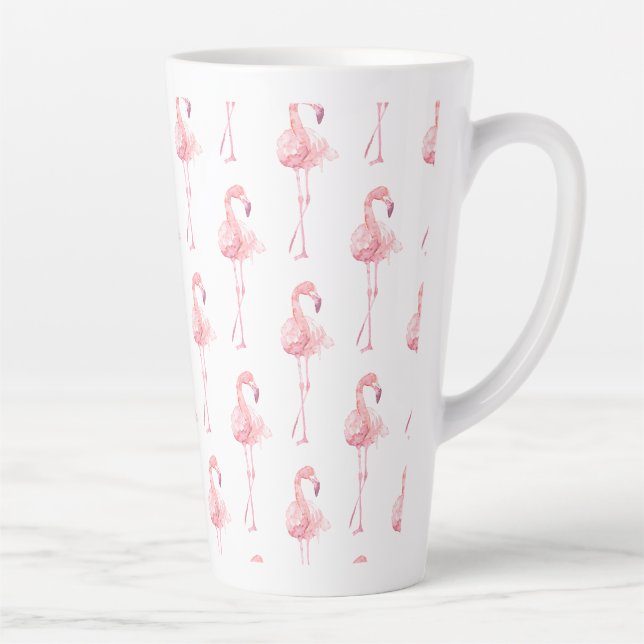 Caneca De Café Latte Série Flamingo Ternura Design 2 (Direita)