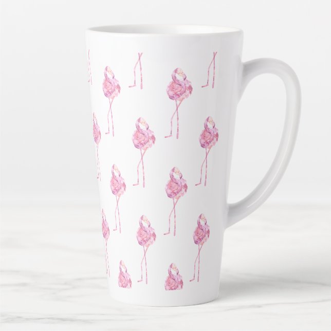 Caneca De Café Latte Série Flamingo Ternura Design 3 (Direita)
