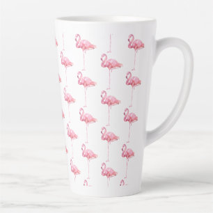 Caneca De Café Latte Série Tender Flamingo Design 1