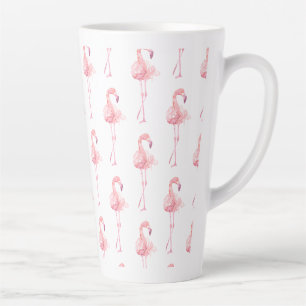 Caneca De Café Latte Série Tender Flamingo Design 2