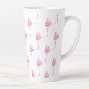 Caneca De Café Latte Série Tender Flamingo Design 3