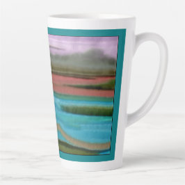 Caneca De Café Latte Serra Sunrise Abstrato Art