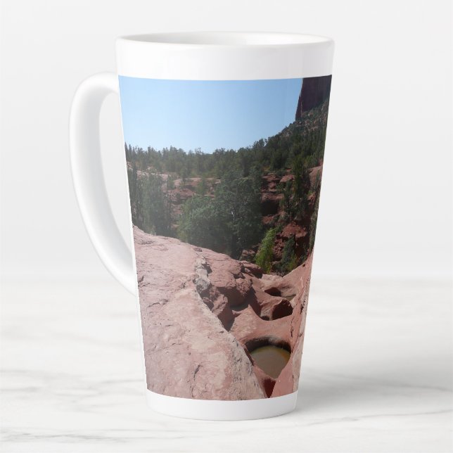 Caneca De Café Latte Sete Piscinas sagradas na Arizona de Sedona (Ângulo esquerdo)