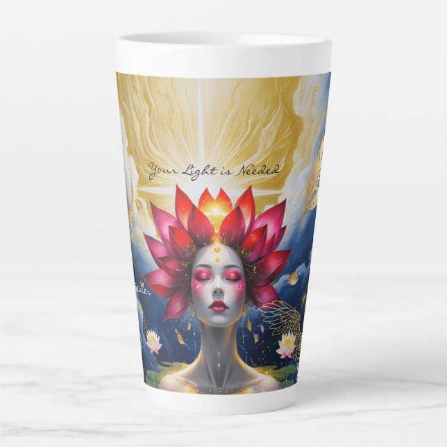 Caneca De Café Latte Seu Brilho É Necessário-Caneca de Café com Leite (Frente)