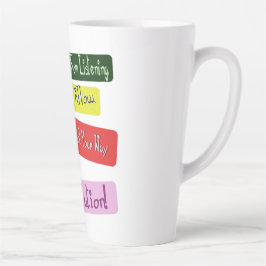 Caneca De Café Latte "Seu Caminho Para A Solução" Design. Comprar Agora