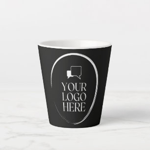 Caneca De Café Latte Seu Logotipo Aqui Moderno