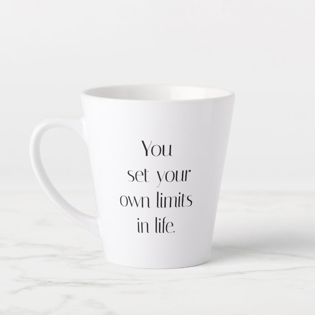 Caneca De Café Latte Seu Próprio Limitador Latte Mug (Esquerda)