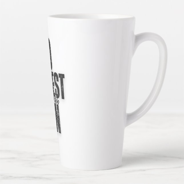 Caneca De Café Latte Seu Rótulo em Preto (Direita)