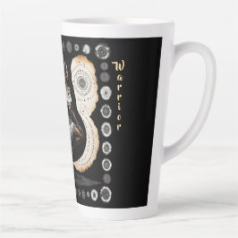 Caneca De Café Latte Seu Sabedoria Guerreiro Espiritual Latte Mug