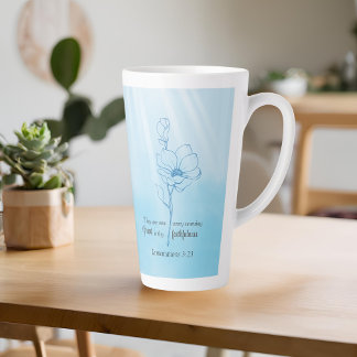 Caneca De Café Latte Seus compaixões são novos todas as manhãs Bíblias