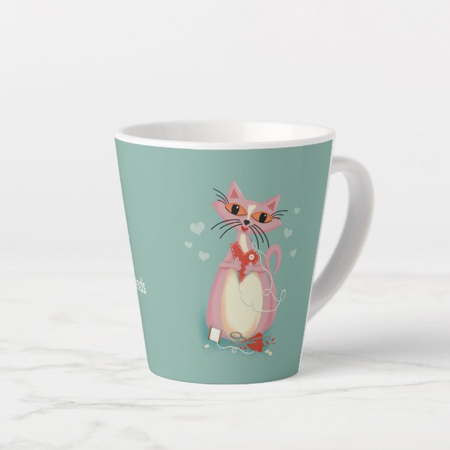 Caneca De Café Latte Sew Glad We're Friends Latte Mug (Ângulo direito)