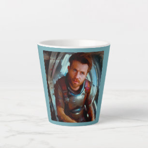Caneca De Café Latte SF Hero a bordo nave espacial 4