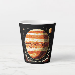 Caneca De Café Latte SF Júpiter Woodcut 3