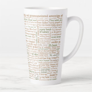 Caneca De Café Latte Shakespeare Insults Collection