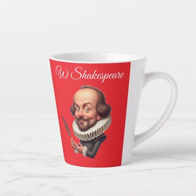 Caneca De Café Latte Shakespeare Latte Mug (Direita)