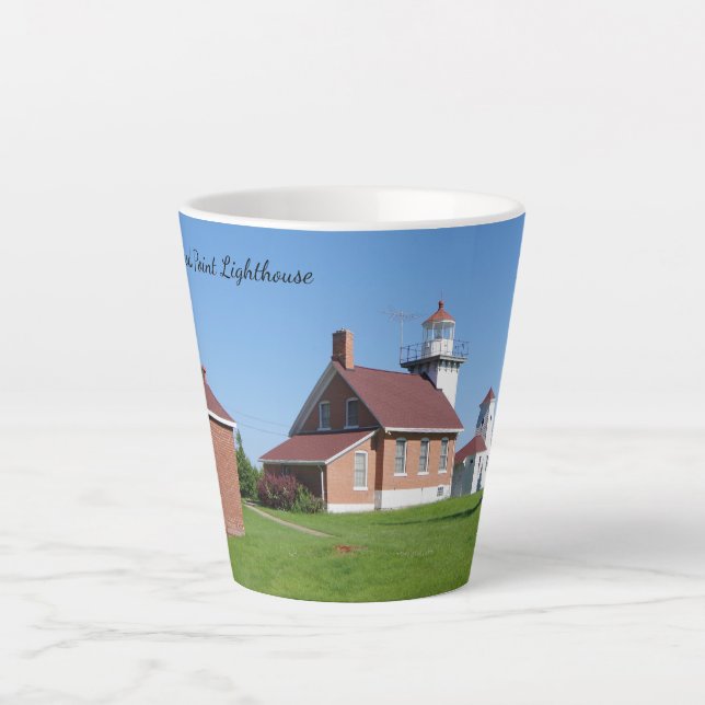 Caneca De Café Latte Sherwood Point Lighthouse (Frente)