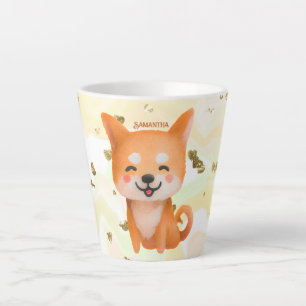 Caneca De Café Latte Shiba Inu, Um Sorriso Bonito