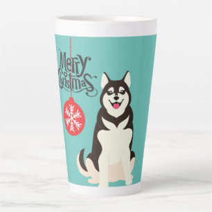 Caneca De Café Latte Siberian Husky Natal