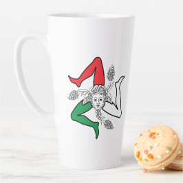 Caneca De Café Latte Sicilian Trinacria Medusa Design