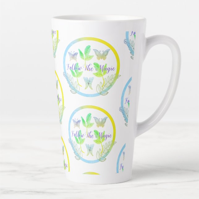 Caneca De Café Latte Siga A Caneca De Latte Mágica (Direita)