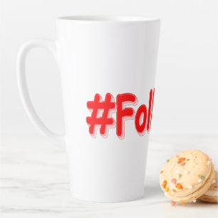 Caneca De Café Latte "#SignonMe" Design. Comprar Agora