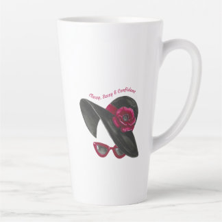 Caneca De Café Latte Silhueta de Senhora Clássica, Sassy, Confiante