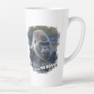 Caneca De Café Latte Silverback "Chame-me Chefe"