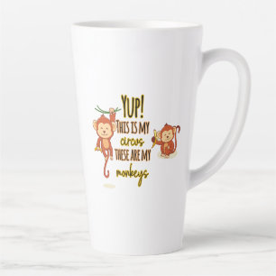 Caneca De Café Latte Sim! Este é meu circo Estes são meus dois macacos