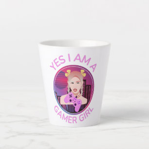 CANECA DE CAFÉ LATTE SIM EU SOU UMA GAROTA GAMER