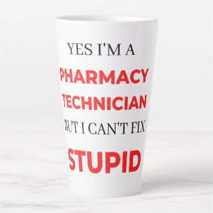 Caneca De Café Latte Sim, sou um técnico de farmácia, mas não posso con