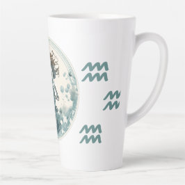 Caneca De Café Latte Símbolo Atacante Aquário Trabalho de arte