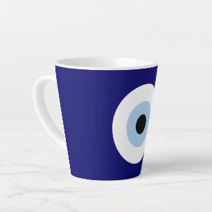 Caneca De Café Latte Símbolo de Boa sorte e Proteção para Olhos Mau Azu
