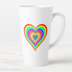 Caneca De Café Latte Símbolo dia de os namorados Rainbow Love-25543