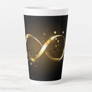Caneca De Café Latte Símbolo Infinity do ouro