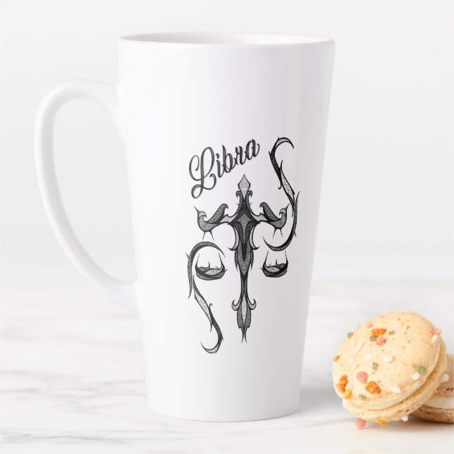 Caneca De Café Latte Símbolo Libra Zodiac (In Situ)