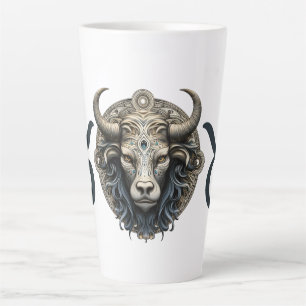 Caneca De Café Latte Símbolo Taurus em greve Trabalho de arte