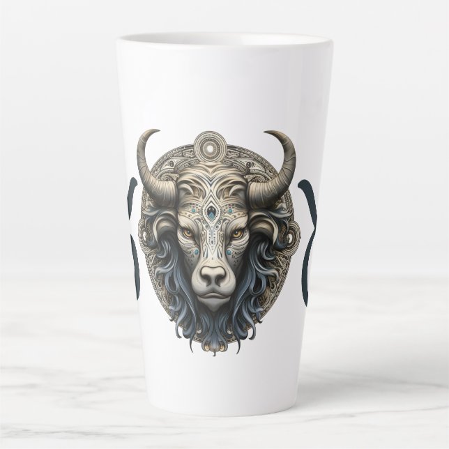 Caneca De Café Latte Símbolo Taurus em greve Trabalho de arte (Frente)