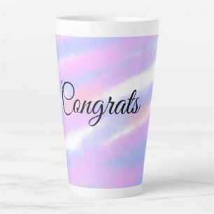 Caneca De Café Latte Simple minimal congratulations add your text name