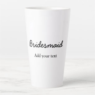 Caneca De Café Latte simples e mínimo adicione seu nome Bridesmaid cas