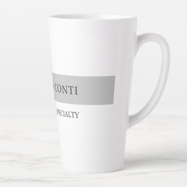 Caneca De Café Latte Simples e moderno minimalista (Direita)
