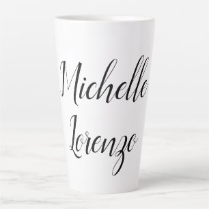 Caneca De Café Latte Simples e profissional preto e branco