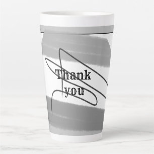 Caneca De Café Latte Simples elegante minimalista obrigado elegante per